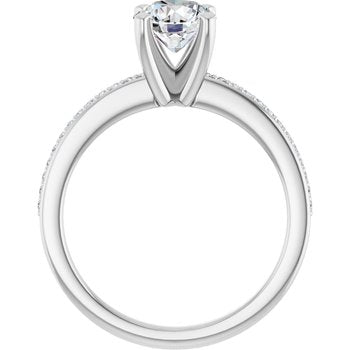 14K 6.5 mm Round Engagement Ring