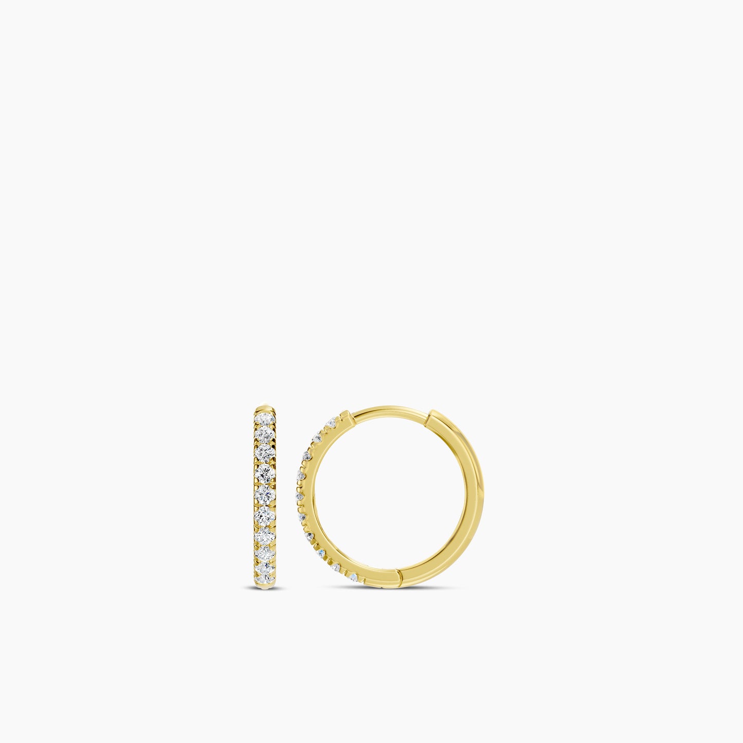 14KY 0.20 Ctw Lab Grown Diamond Round Shape Earring Huggies
