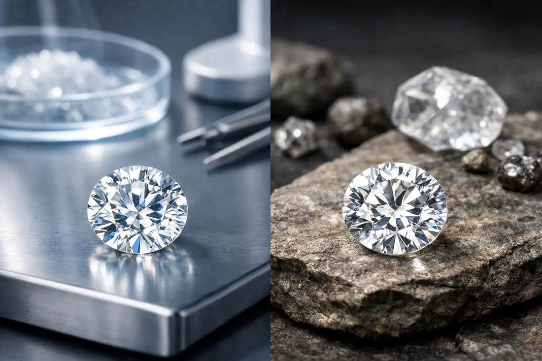 Diamante de laboratorio versus diamante natural