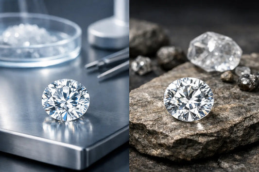 Diamante de laboratorio versus diamante natural
