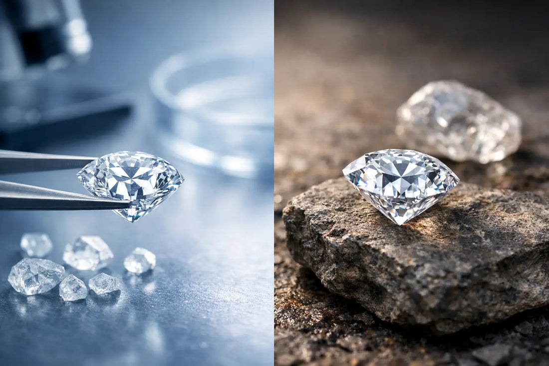 Diamantes de laboratorio versus naturales