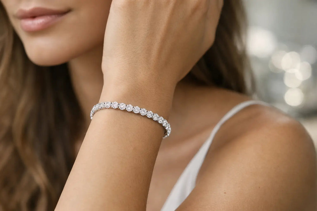 Pulsera de diamantes de laboratorio para mujer