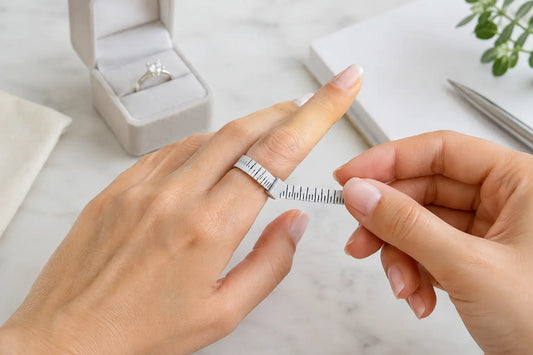 Cómo medir la talla de un anillo de compromiso