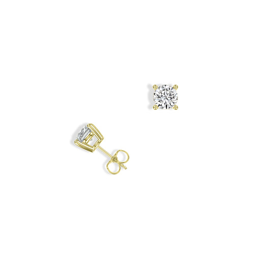 14KY Classic 4 Prong 0.25 Ctw Studs With Push Back