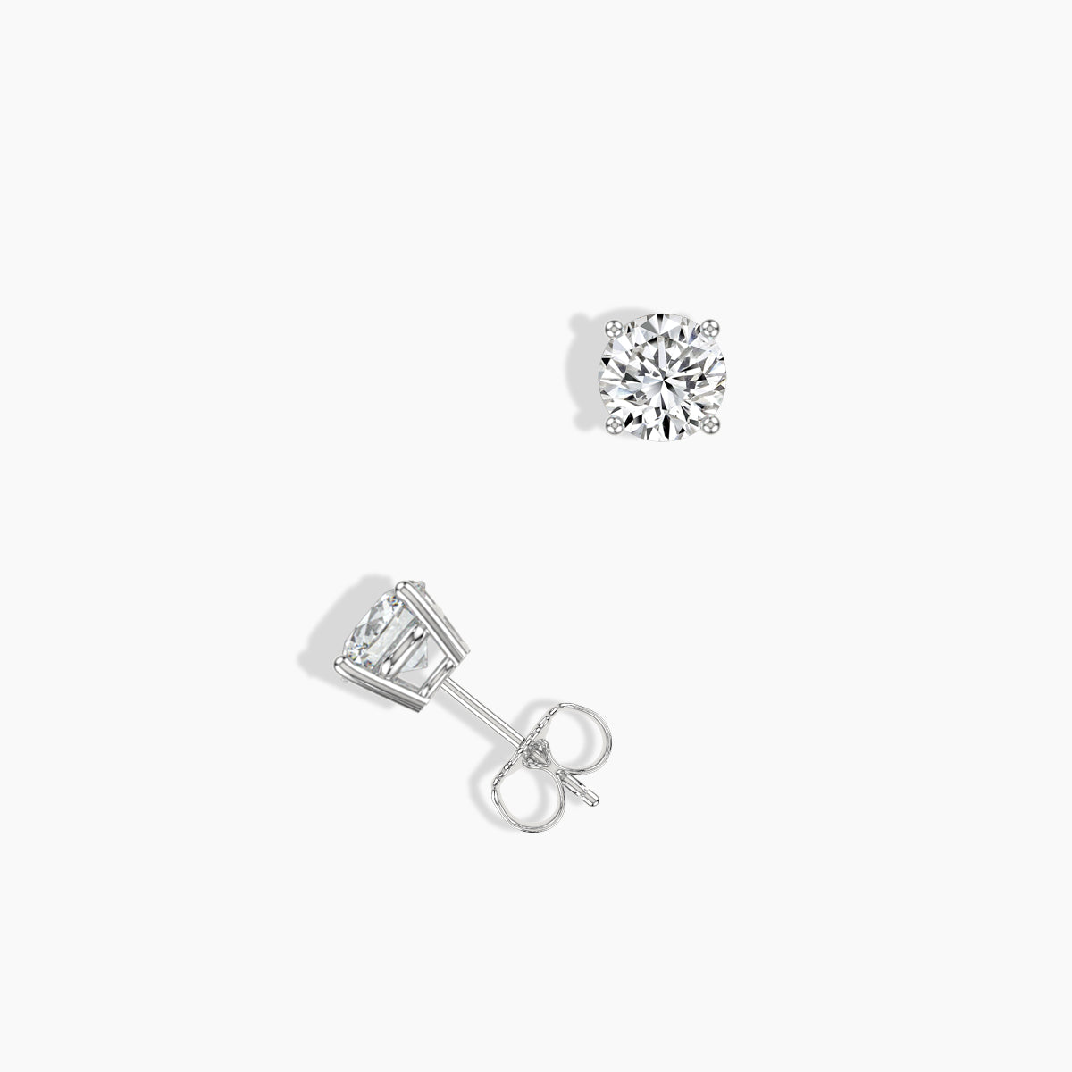 14K Classic 4 Prong 0.50 Ctw Studs With Push Back