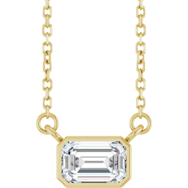 14K Yellow 1/2 CT Lab-Grown Diamond 18" Necklace