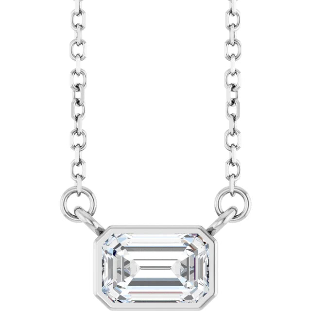 14K Yellow 1/2 CT Lab-Grown Diamond 18" Necklace