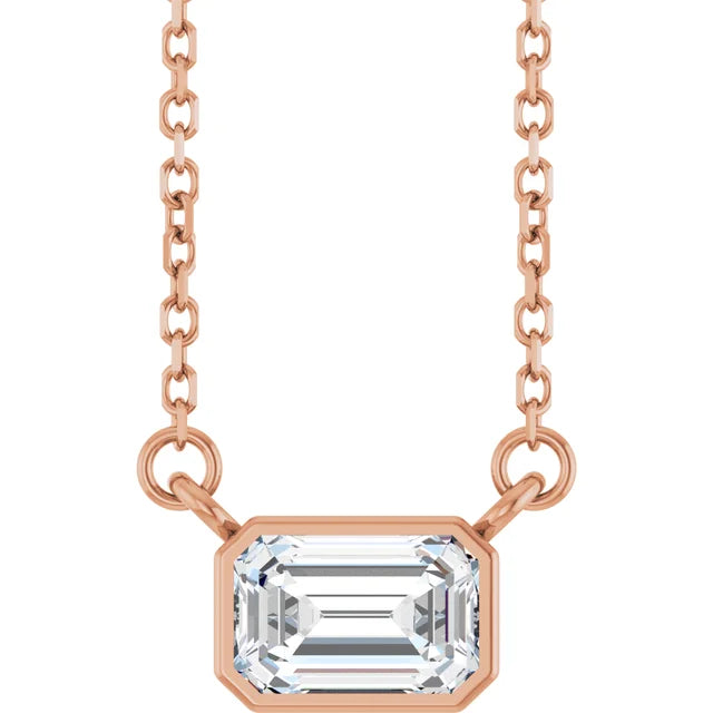 14K Yellow 1/2 CT Lab-Grown Diamond 18" Necklace