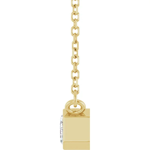 14K Yellow 1/2 CT Lab-Grown Diamond 18" Necklace