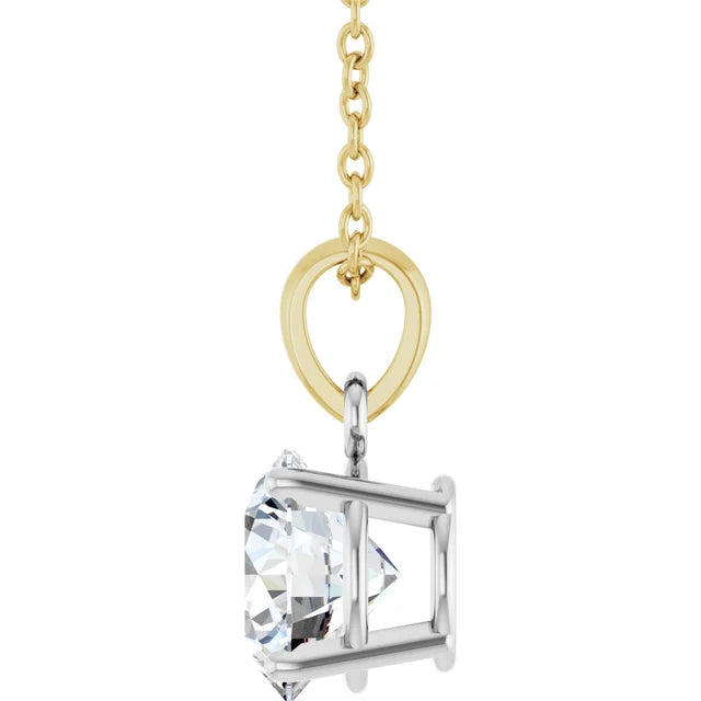 14K White/Yellow 1 CTW Lab-Grown Diamond 18" Necklace