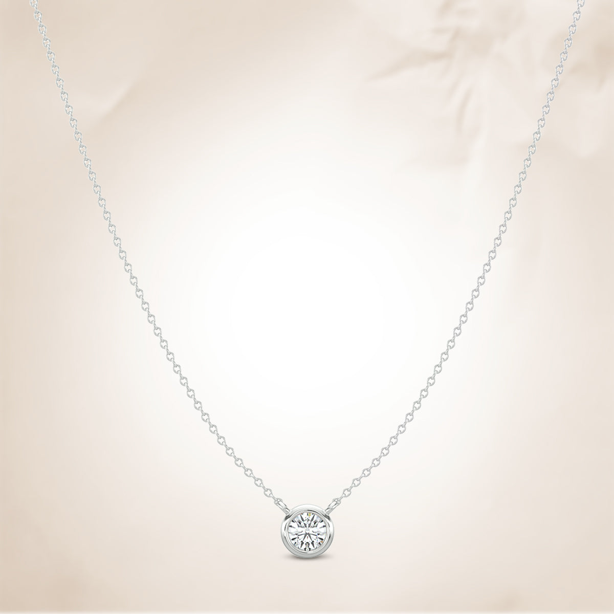 14K Yellow/White/Rose Classic 0.20 Ctw Diamond Station Necklace With 1 Stones