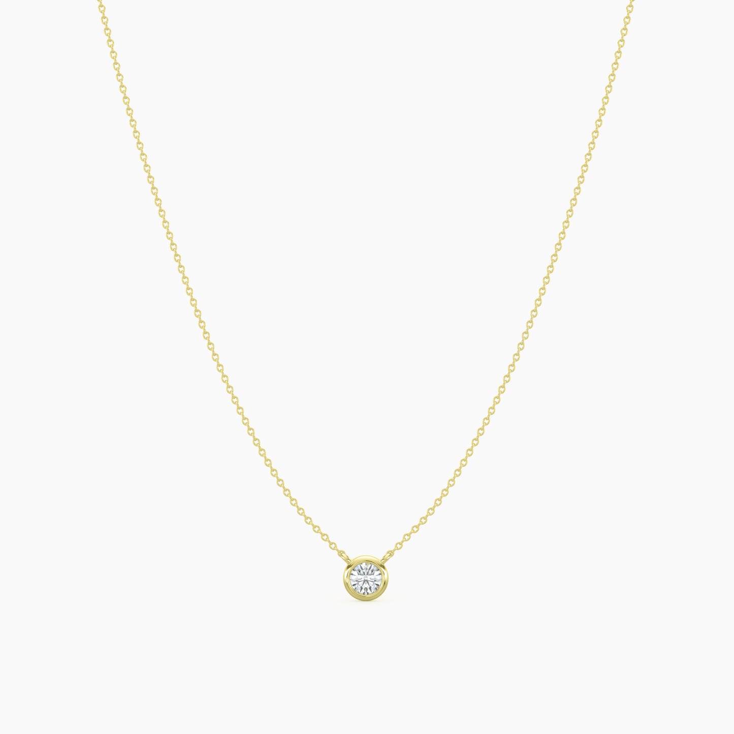 14K Yellow/White/Rose Classic 0.20 Ctw Diamond Station Necklace With 1 Stones