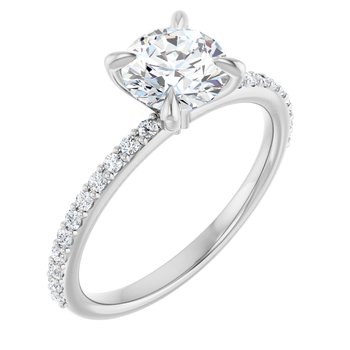 14K 6.5 mm Round Engagement Ring