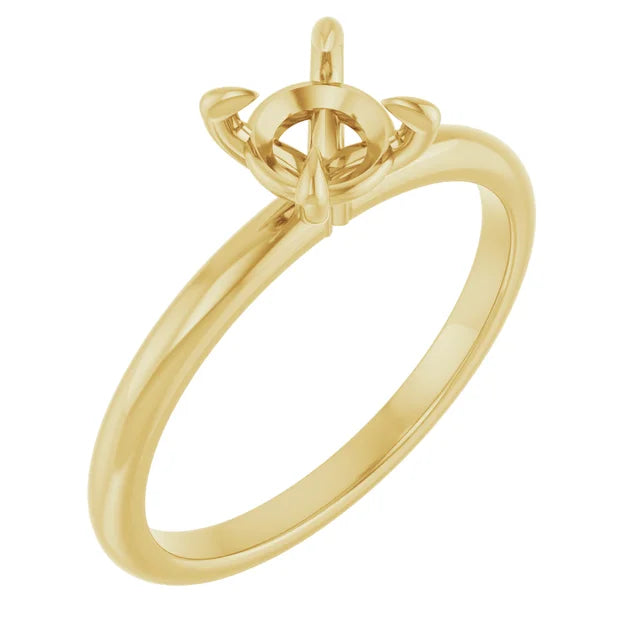 14K  Solitaire Engagement Ring Mounting