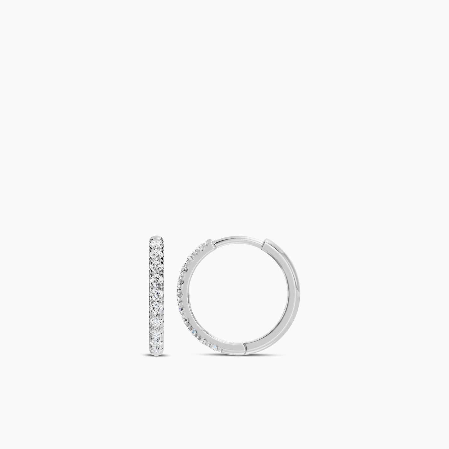 14KY 0.20 Ctw Lab Grown Diamond Round Shape Earring Huggies