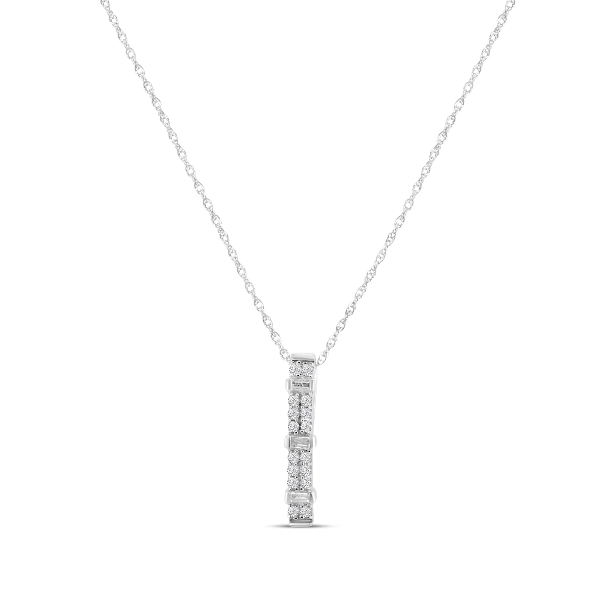 14KW 0.15 Ctw Diamond Fashion Pendant With Chain