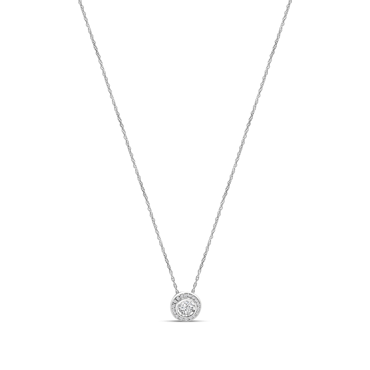 4KW 0.25 Ctw Diamond Fashion Pendant with chain