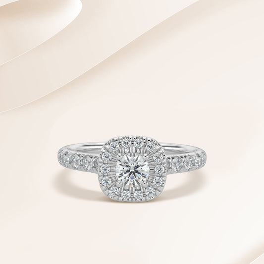 14KW 1 Ctw Bridal Ring With Rd 0.33 Ct Center