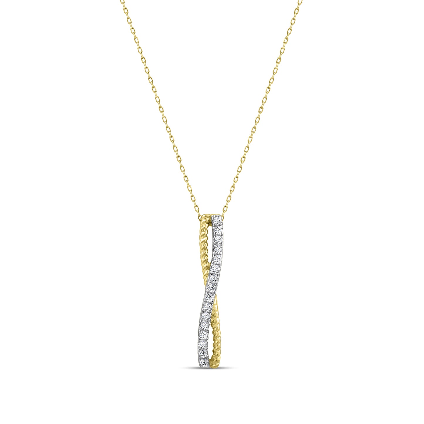 10KY Natural Diamonds 1/10 CTW RD FASHION PENDANT WITH CHAIN & SC