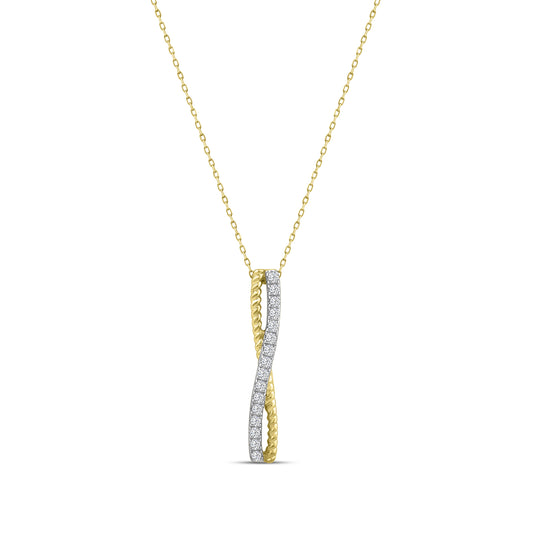 10KY Natural Diamonds 1/10 CTW RD FASHION PENDANT WITH CHAIN & SC