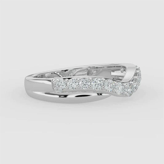 14KW 0.50 Ctw Contour Shadow Diamond Band