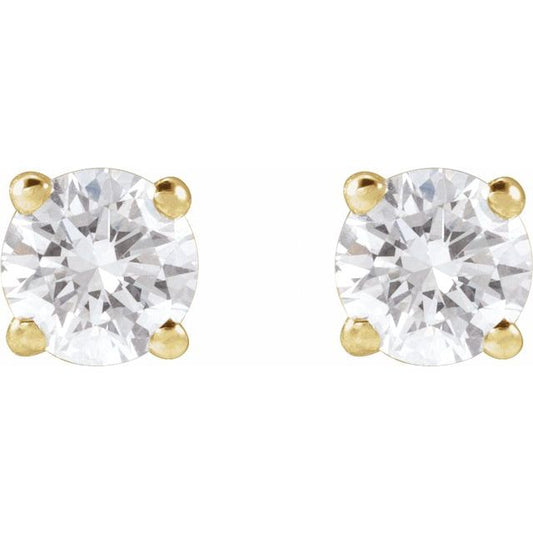14K Yellow 1/2 CTW Lab-Grown Diamond Stud Earrings