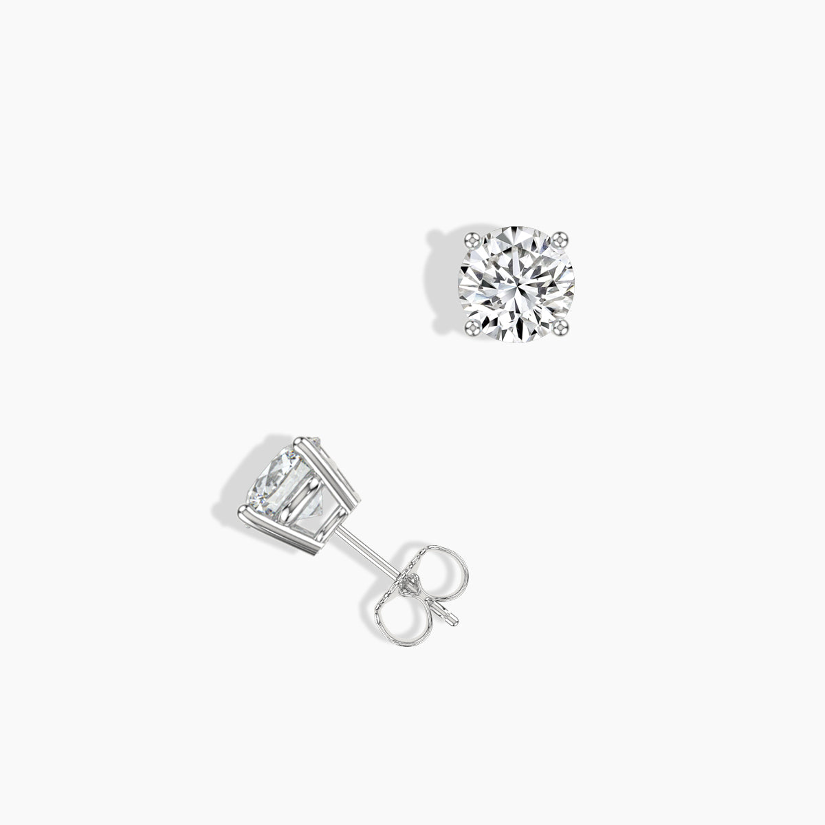 14KW Natural Classic 4 Prong 0.75 Ctw Studs With Push Back