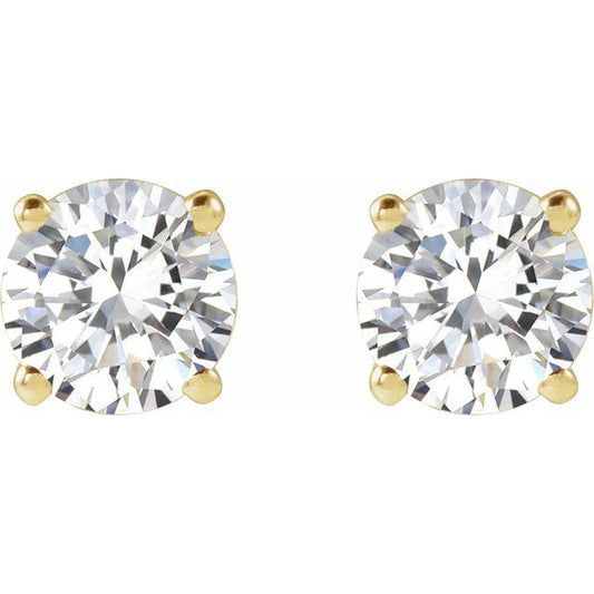 14K Yellow 1 CTW Lab-Grown Diamond Stud Earrings